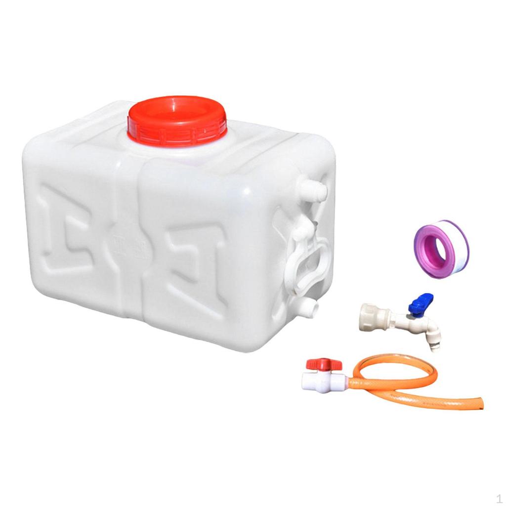 Camping Water Container with Tap And Hose, Versatile, , Horizontal Storage Bucket for