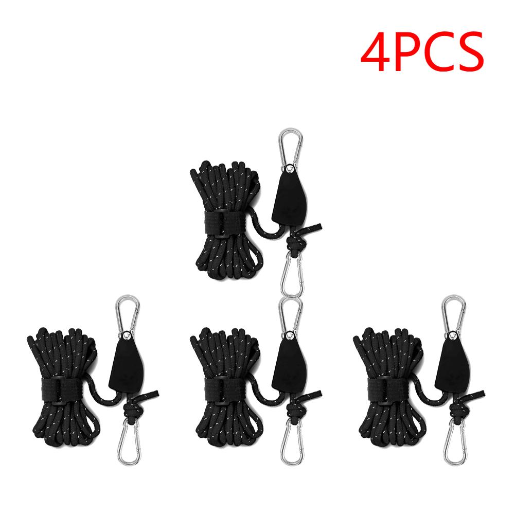 4 м регулируемый трос для кемпинговой палатки, вешалка для троса, трос для тента, подъемный трос, крюк, прочный трос, вешалка-зажим