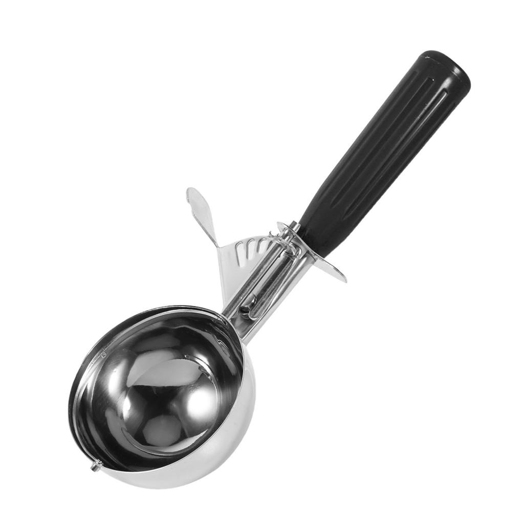 Practical Stainless Steel Fruit Ice Cream Scoop Spoon with Plastic Handle Kitchen Tool (4.2cm)