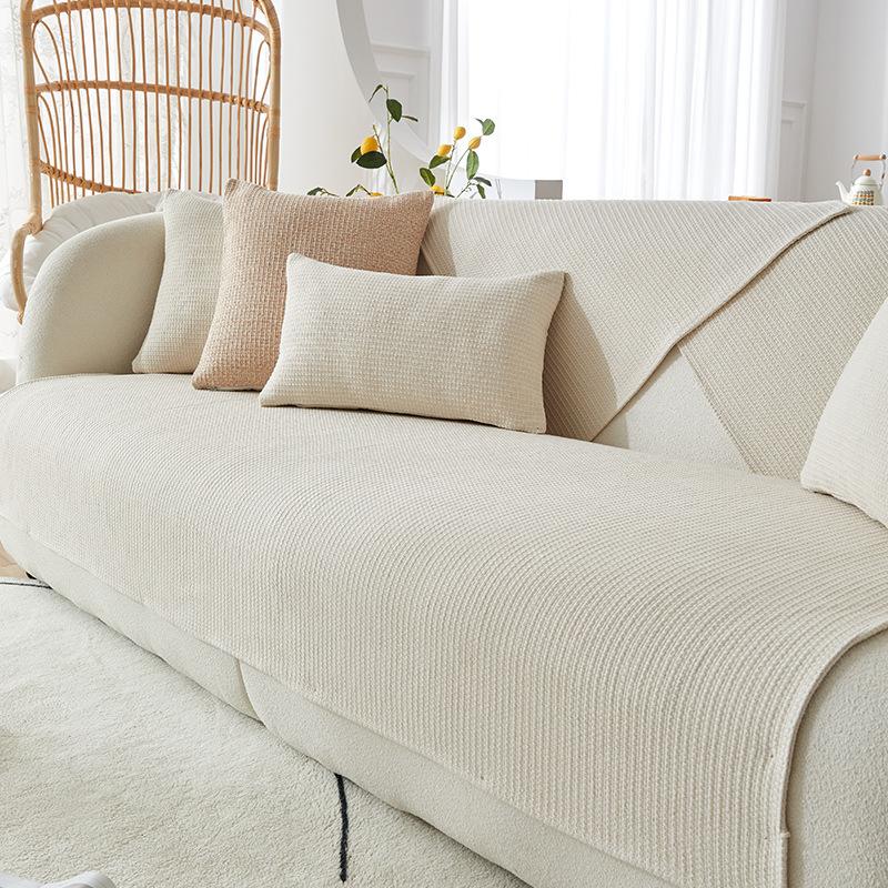 Подушка для дивана Four Seasons Universal Cotton Linen Fabric Non-Slip Linen Coarse Fabric Simple Modern Japanese Style Sofa Slip Cover