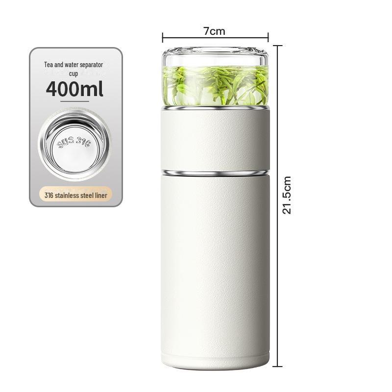 «Портативная термокружка-сепаратор для чая из нержавеющей стали 316 — дизайн унисекс, идеально подходит для заваривания чая и в качестве подарка».