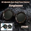 Новые регулируемые по зуму круглые солнцезащитные очки Nd, нейтральные, для улицы, вождения, рыбалки, в стиле стимпанк, с защитой UV400