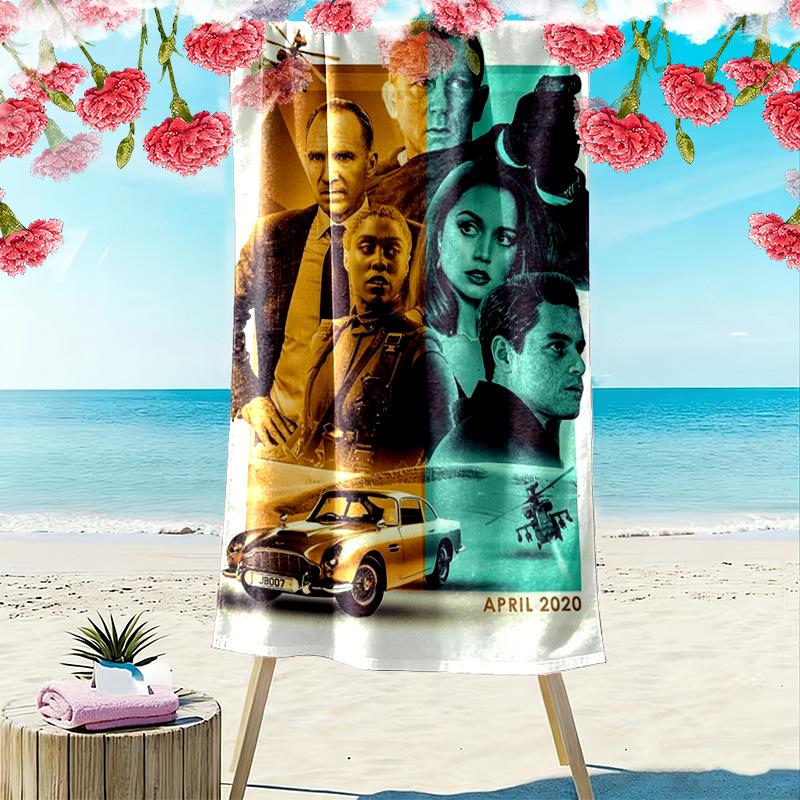 Secret Agent Thrills: April 2020 beach towel Portable for travel Beach towel for vacation photos swim Outdoor pool towel quick-drying swim towel