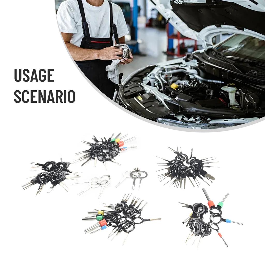 100x Автомобильный инструмент для снятия клемм Инструмент для снятия иглы клемм Ремонт жгута проводов Звук Техническое обслуживание Навигация Инструмент для снятия жгута проводов