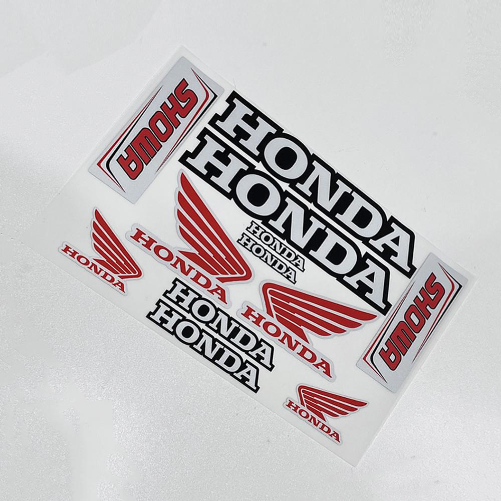 Suitable for Honda Motorcycle HUSY4 Creative Stickers Waterproof Helmet Stickers Reflective HONDA Racing Wings Logo Fuel Tank Decals