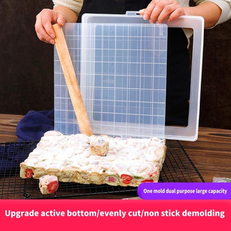 Пластиковая форма для нуги Форма для хрустящего нуга Сахарный резак Поднос для выпечки снежных тортов Пластина для выпечки нуги Кондитерский инструмент