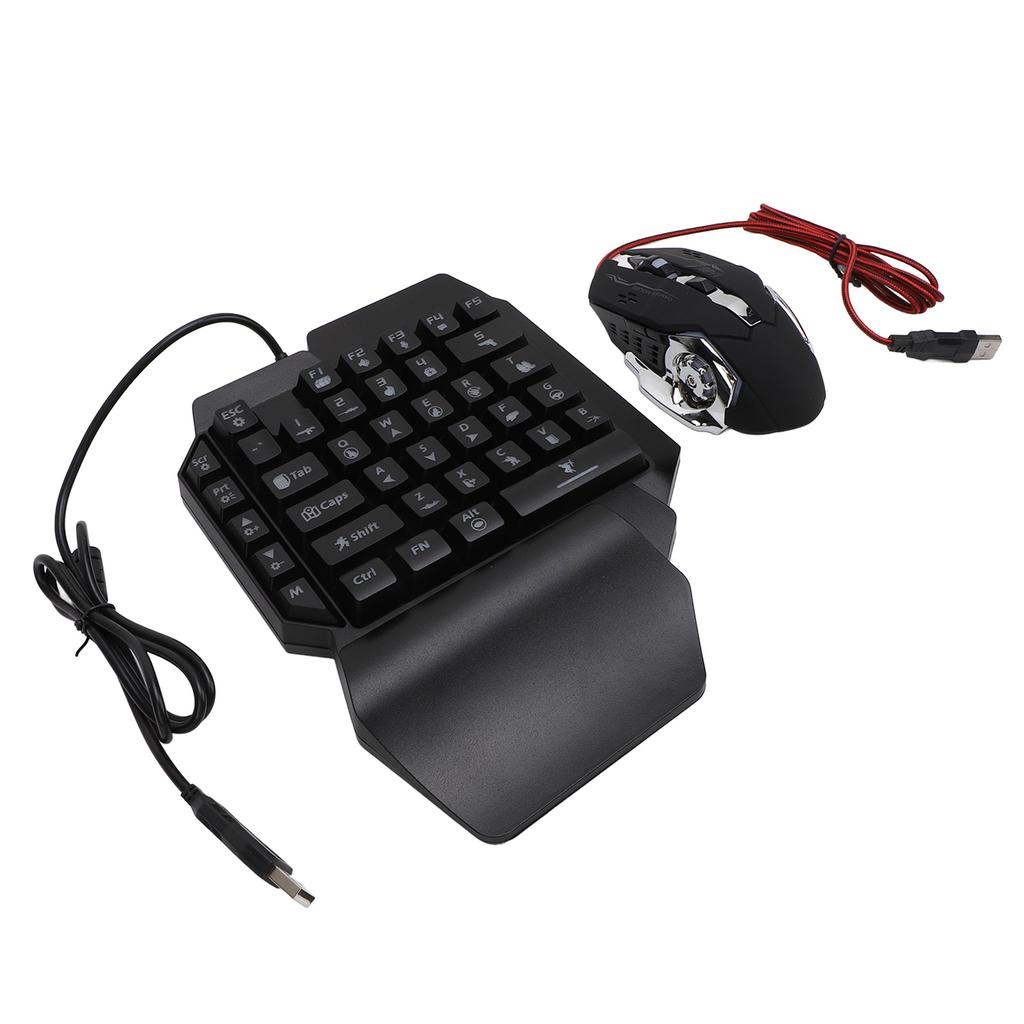 RGB Игровая клавиатура и мышь для одной руки, Комбо, Конвертер клавиатуры и мыши, Регулируемая подставка для телефона, Комбо 4 в 1 для мобильных игр
