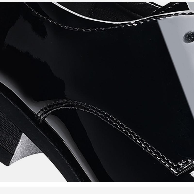 Весенне-осенние мужские формальные туфли большого размера, свадебные туфли, деловые туфли из глянцевой кожи.