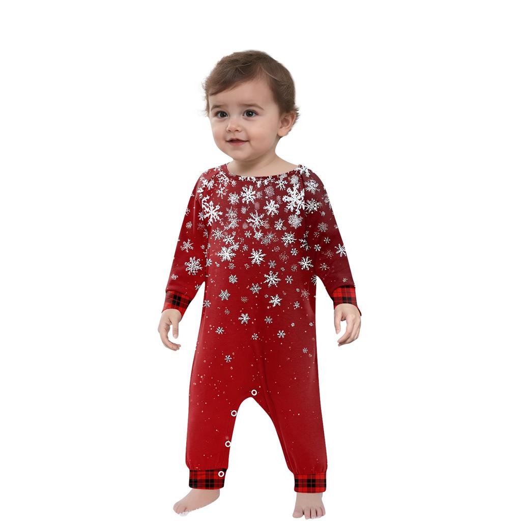 Комплект из топа и брюк с рождественскими принтами для всей семьи Одинаковые комплекты для всей семьи