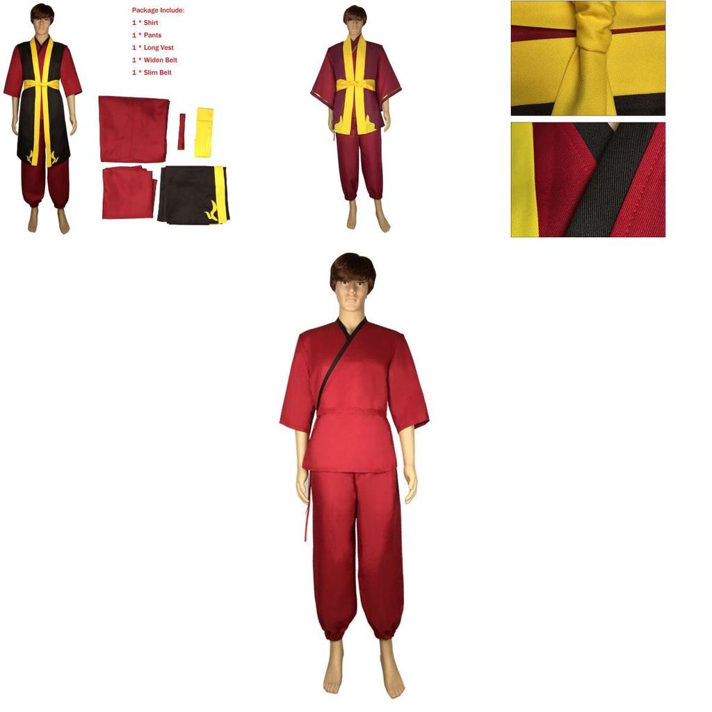 Аутентичный костюм для косплея Принца Зуко из «Аватара: Последний маг воздуха» для Хэллоуин-вечеринок