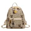 Cute Bear Print Mini Backpack for Women  School Student Backpack  Casual Travel Backpacks  New Fashion