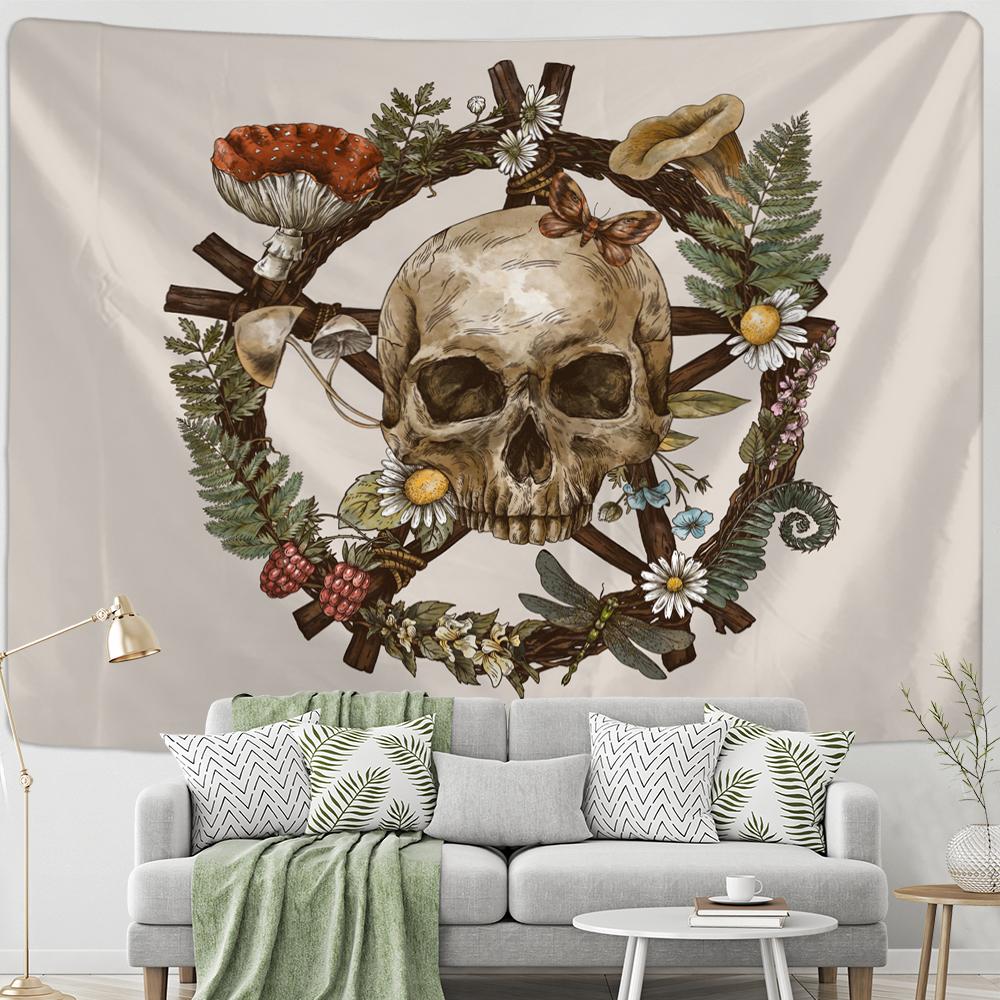 Винтажный психоделический грибной солнечный гобелен с растением небесный цветочный настенный подвесной хиппи Тапиз Декор в общежитии