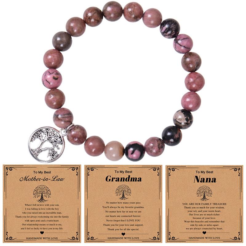JYL TS Bracelet Grandma Gift  Beaded Transmits Warmth & Protective Energy