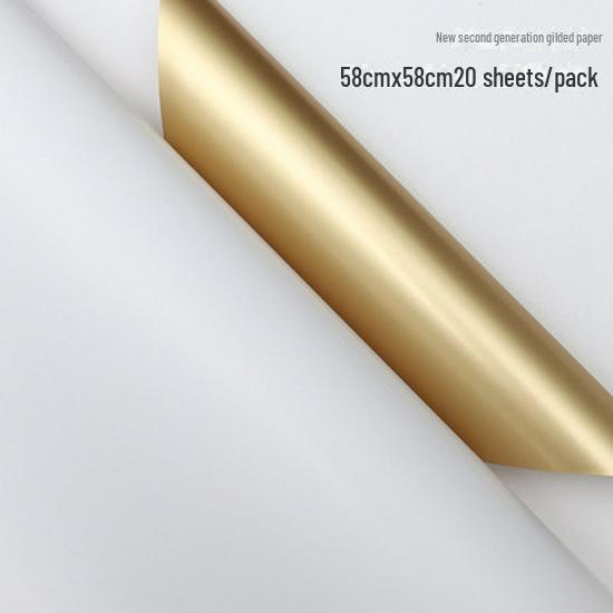 Элегантная двухцветная золотая упаковочная бумага для цветочного букета