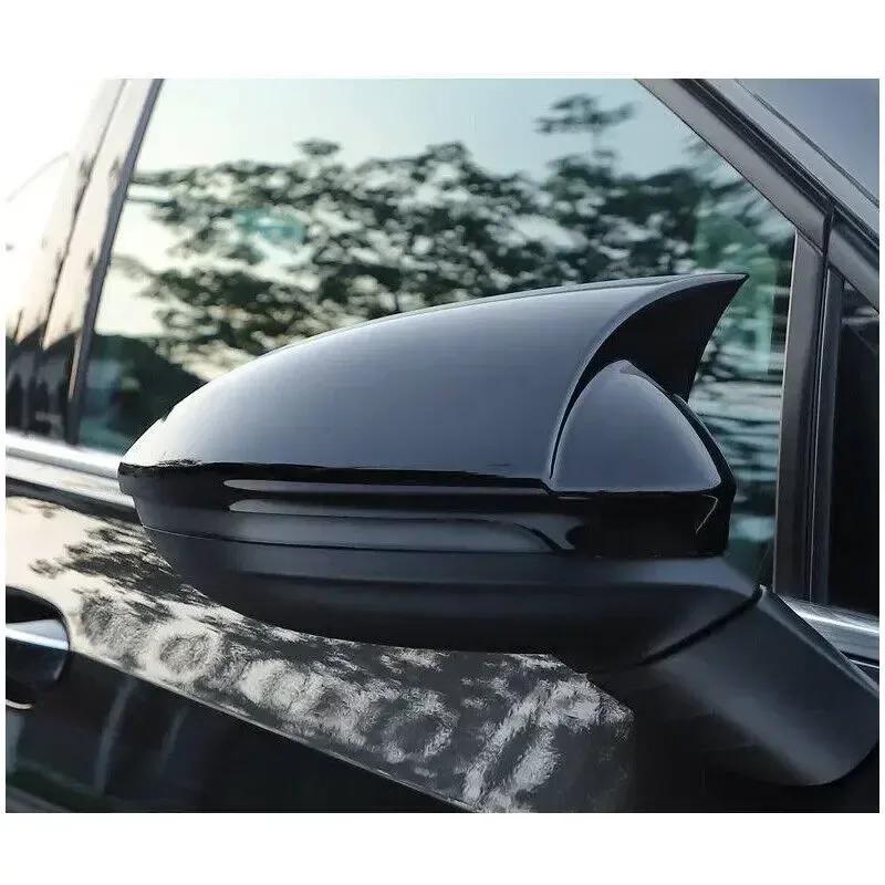 For VW Golf MK8 ABS Car Rearview Side Mirror Cover Wing Cap Exterior Door Housing Trim Adhesive Sticker