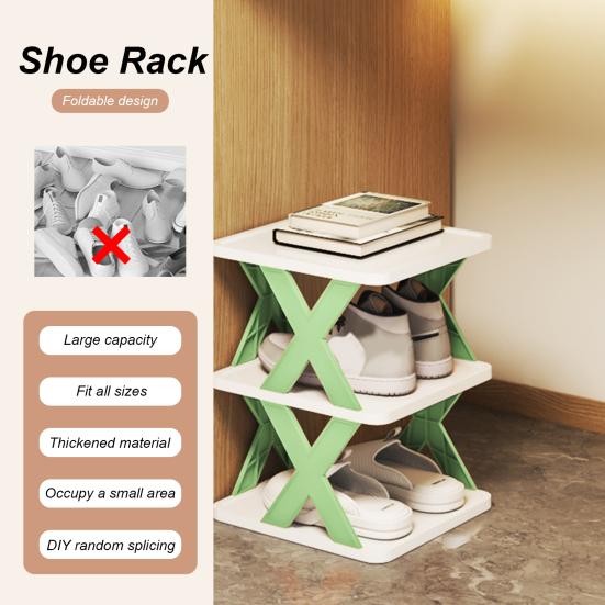 Convenient Folding Organizer Corrosion-resistant Narrow Shoe Organizer Bedroom Accessory Shoe Shelf