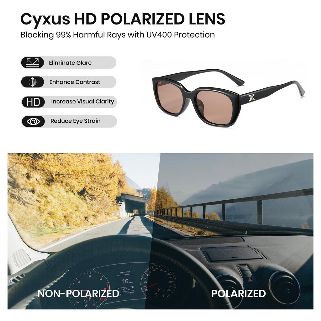 Sixaz Polarized Ultra UV400 UV для стильных солнцезащитных очков для мужчин и женщин [Cyxus] Солнцезащитные очки, линзы, мужские, женские, легкие, защита,
