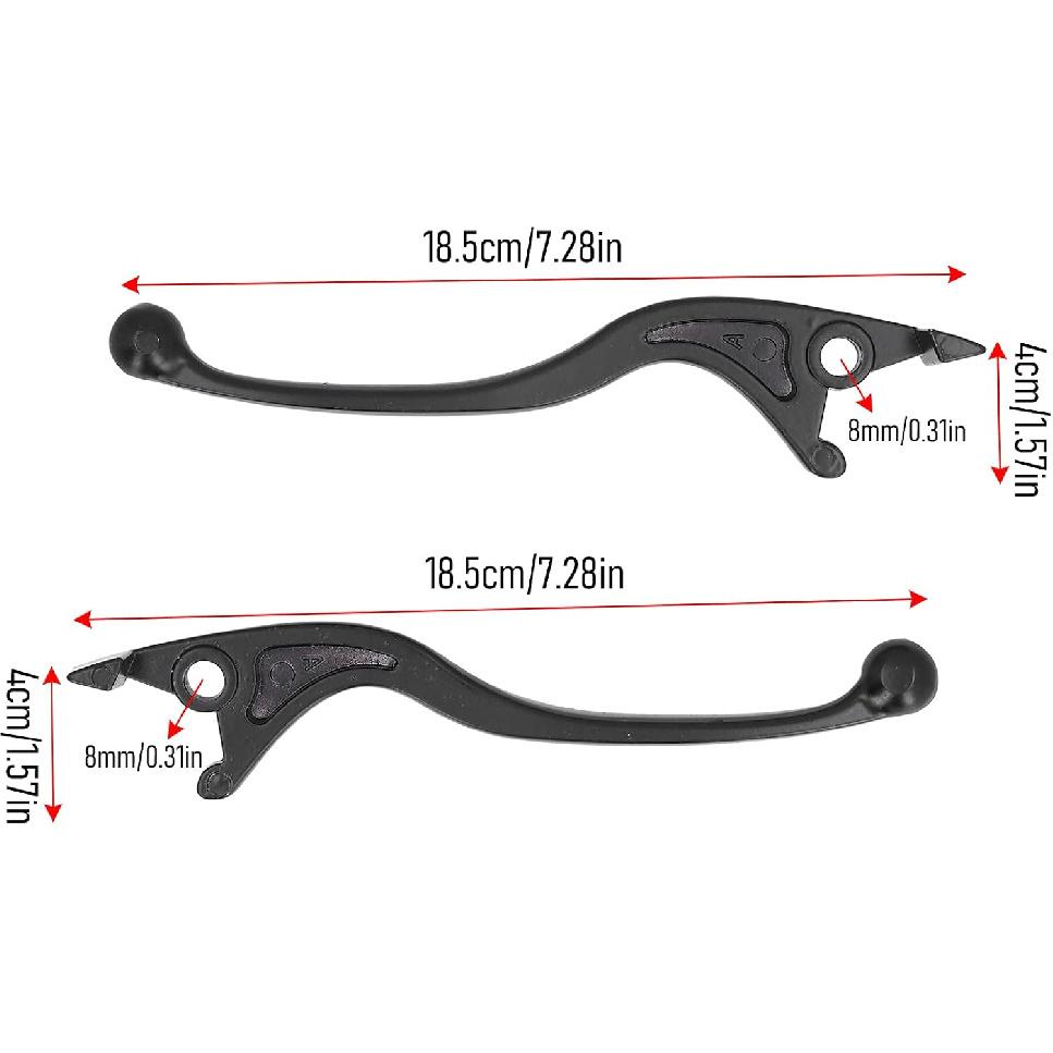 Brake Handle Lever, 2PCS Brake Handle Lever Aluminum Alloy Black Replacement for Motorcycle Moped ATV