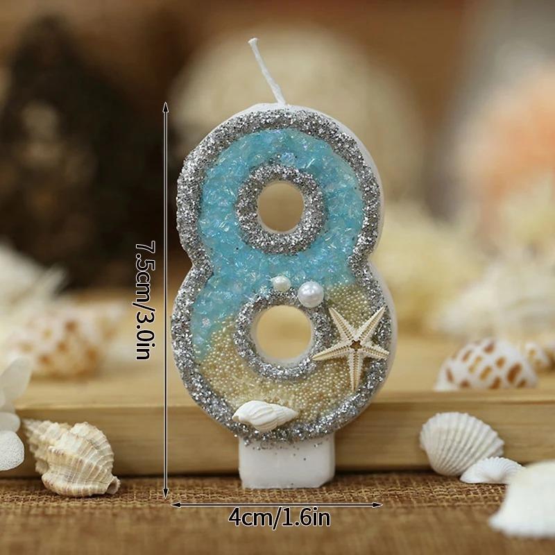 Замороженные свечи на день рождения с синими снежинками, 0-9 номеров, свеча для торта, Топпер для торта принцессы, украшение для дня рождения, velas Decorativas