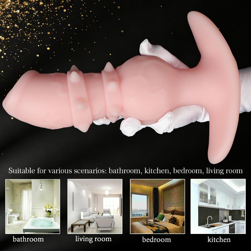 Fantasy Silicone Dog Shape Dildo Anal Plug Soft Body Safe Adult Pleasure Toy