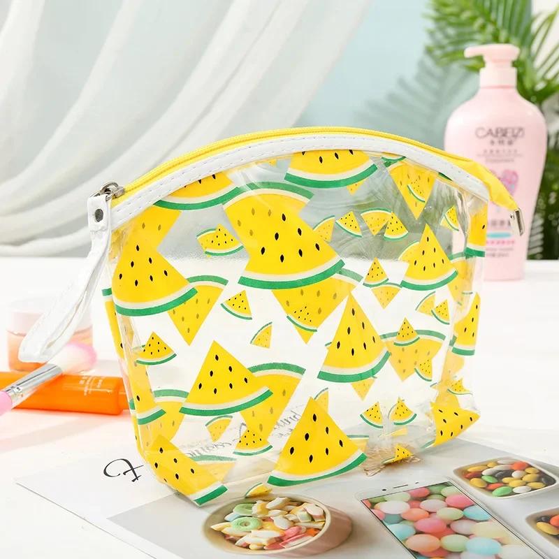 Женская и девчачья симпатичная прозрачная косметичка водонепроницаемая ПВХ косметичка на молнии дорожная сумка-органайзер