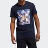 adidas Футболка с коротким рукавом и принтом в виде звезды баскетбола, мужская, Legend-Ink-Blue GE1059