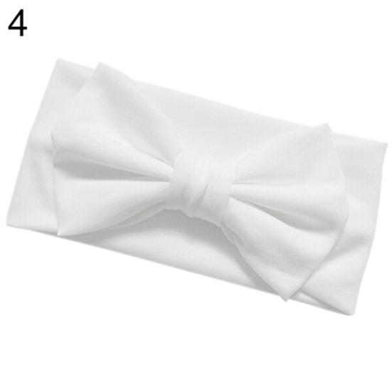 Милая однотонная повязка на голову с бантом ярких цветов для малышей, аксессуар для волос