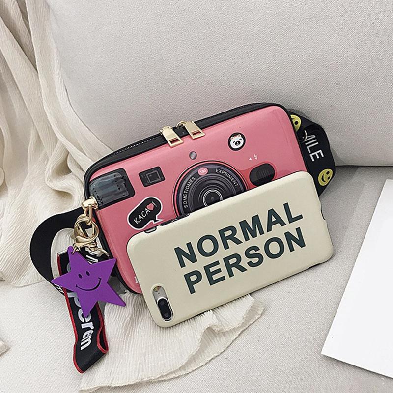 SCIONE Мини Сумка Через Плечо для Камеры 2025 Новая ПУ Расписная Милая Девичья Сумка Модная Личность Джокер Сумка Кроссбоди