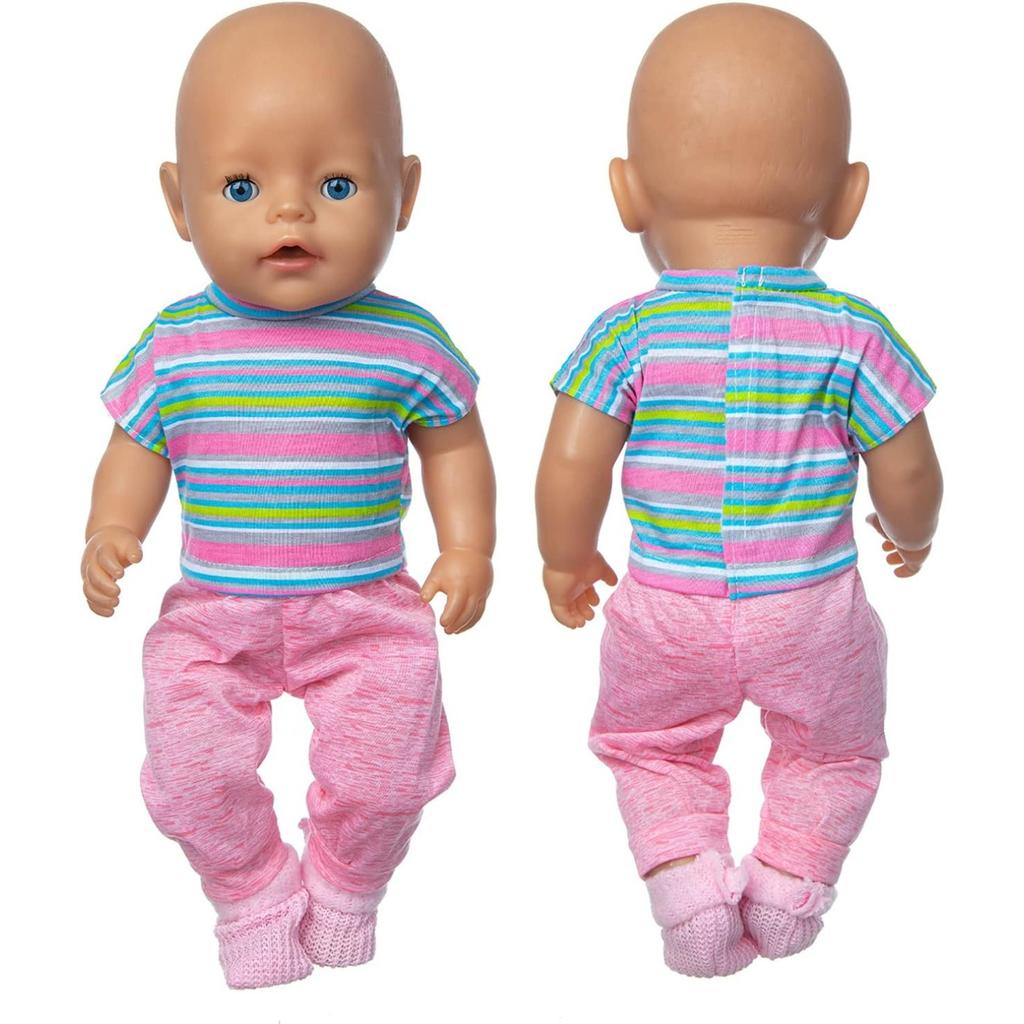 Кукольная одежда Комплект кукольной одежды с пальто, блузкой, брюками, шапкой и носками для новорожденных кукол 36-43 см/17 дюймов (Нет куклы)