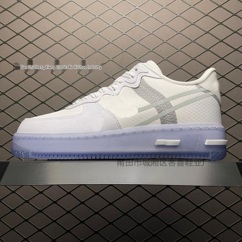 AF1 Air Force 1: Чисто-белые низкие кеды для женщин и мужчин цвета пшеницы - Повседневный стиль для пары.