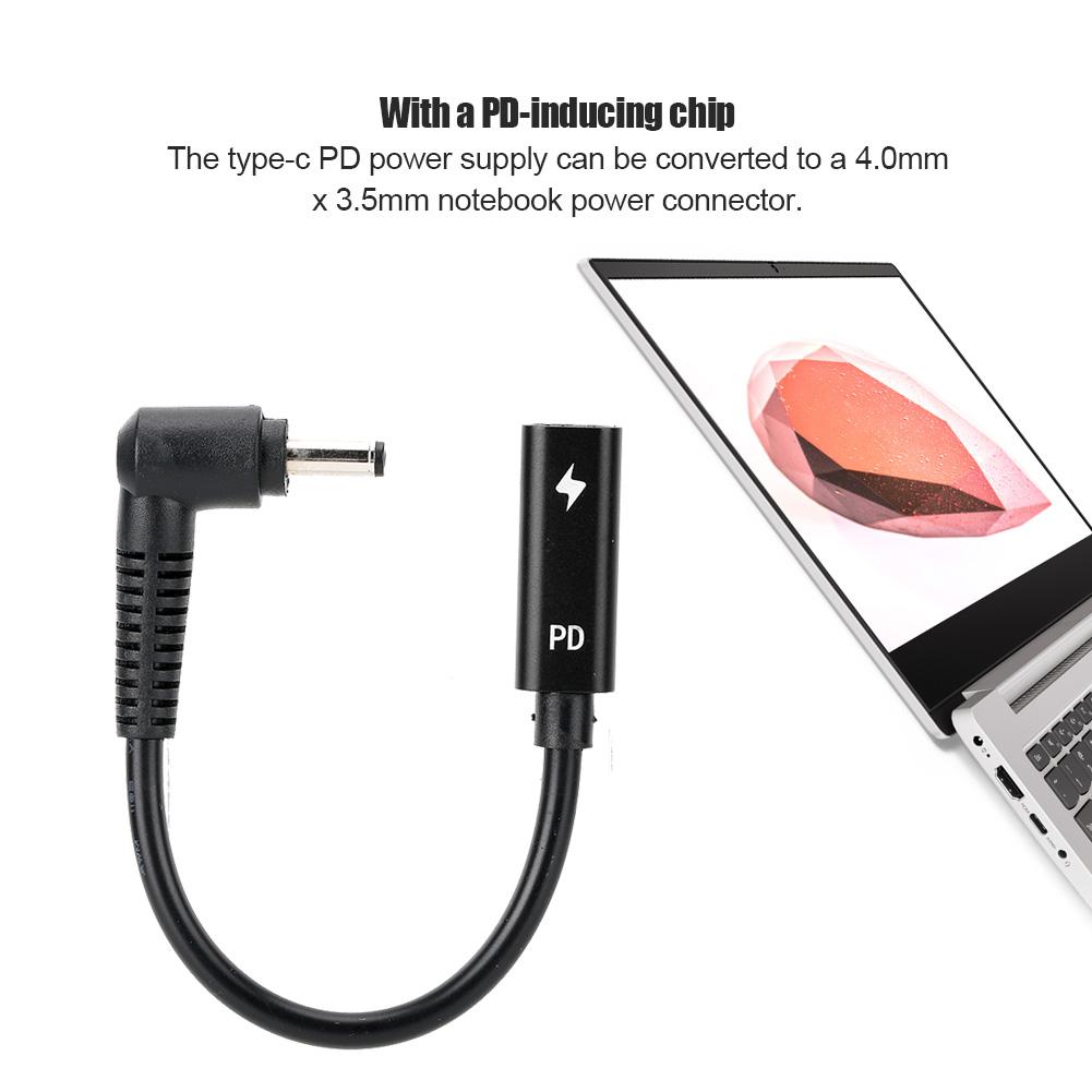 Тип-C, гнездовой блок питания PD, зарядный кабель 19 В, 65 Вт для ноутбука, планшета TG