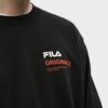 Fila Оригинальная флисовая версия Модный повседневный универсальный теплый свободный пуловер Толстовка Мужская толстовка Черная F11M549214FBK