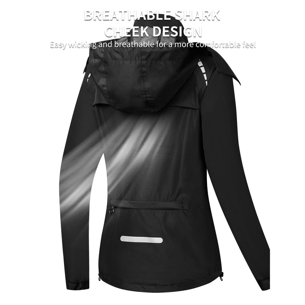 Женская легкая водонепроницаемая куртка Водонепроницаемая куртка для бега Куртка для походов Высокая видимость