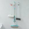 Home Self Adhesive Organizer Mop Holder Wall Mounted Hooks Spring Clip Rack Broom Hanger