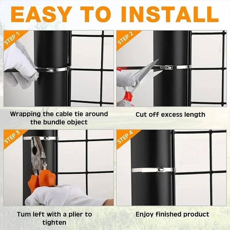 20/200 шт. кабельных стяжек из нержавеющей стали, многоразовые, самоуплотняющиеся, крепежные кольца, кабельные стяжки, многоцелевой металлический крепеж, кабельный органайзер