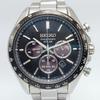 SEIKO Солнечный Хронограф V175 Черный Циферблат Мгновенный
