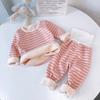 Baby Loungewear Suit Children's Thermal Underwear Plus Velvet Pajamas