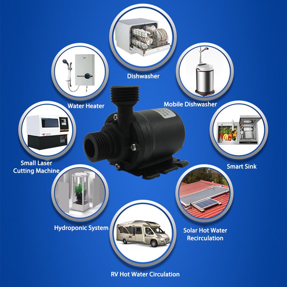 800L/h Submersible Water Fountain Pump DC 12V Brushless Fountain Water Pumps for Aquarium Fountain Accessories