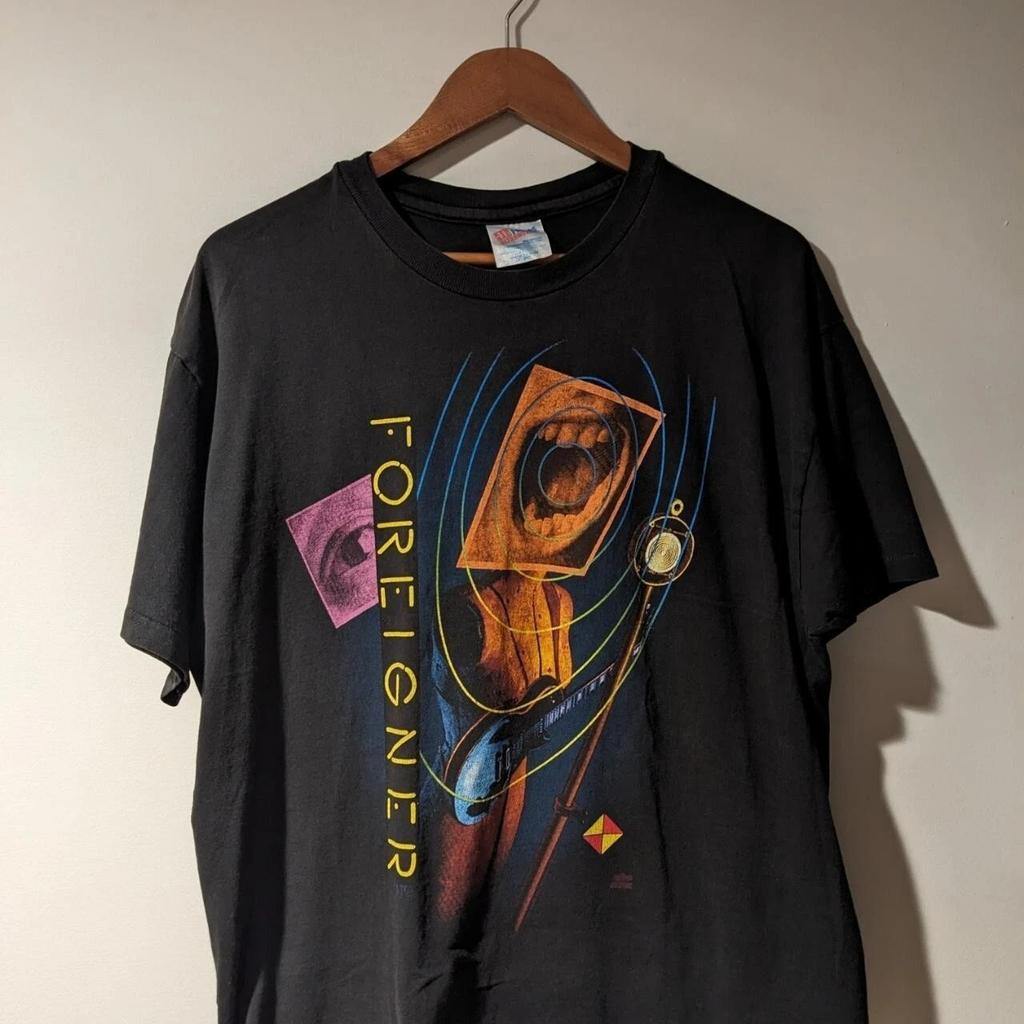 Foreigners Reunion World Tour Braphic Black short sleeve Unisex Tshirt WA4041