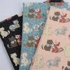 1pc Cat Printed Linen Fabric Perfect for Sofa Able Cloth  Curtain  Bag Cushion and Furniture Cover
