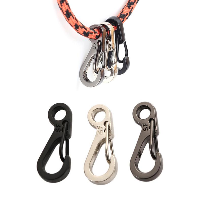 10/20 шт. Мини-карабины для выживания на открытом воздухе, рюкзак с застежкой-крючком, брелок для ключей, EDC, небольшие подвесные тактические принадлежности для кемпинга