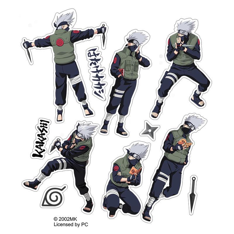 Водонепроницаемые многоразовые наклейки Naruto Акацуки и Какаши - Оригинальный товар