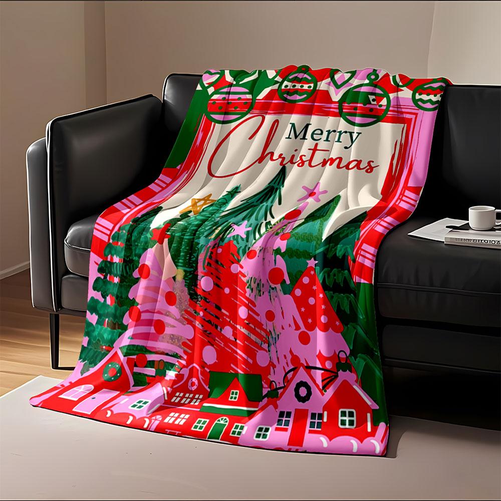 Festive Christmas Scene Blanket for all seasons blanket lunch break throw gift