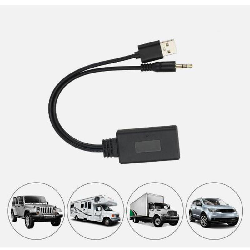 Универсальный автомобильный Bluetooth 5.0 приемник адаптер USB+3,5 мм разъем стерео аудио для автомобиля AUX динамик автомобильный музыкальный аудио приемник адаптер