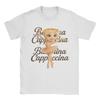 Ballerina Cappuccina Italian Brainrot Meme Men T Shirts Tee Shirt Short Sleeve Round Collar T-Shirt 100% Cotton Clothing