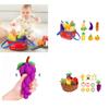 Realistic Fruit/Vegetable Basket Toy Kitchen Play Food Pretend Play Toy Shape Matching Toddler Fine Motor Skill Toy
