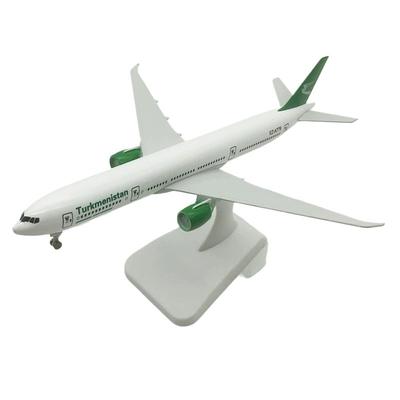 Масштаб 1/400 Авиакомпания Туркменские авиалинии 777 B777 Авиалинии Модель самолета 20 см Металлический сплав Литье под давлением Модель самолета Игрушка Самолет С Посадочными шасси Колесо