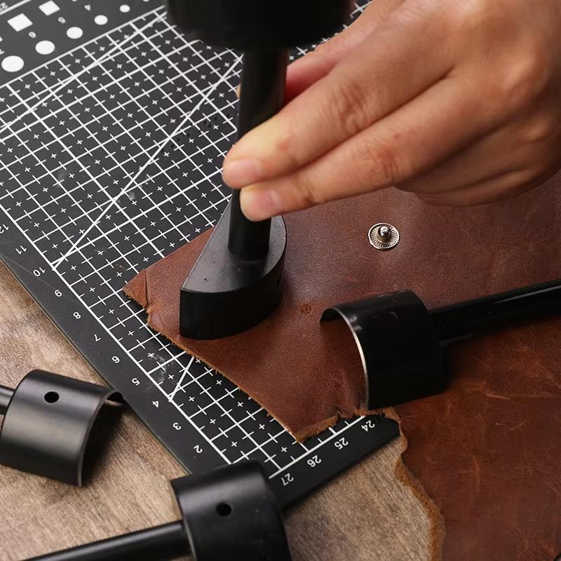Leather Tool Kit Arc-Shaped Cutter Punch,Leather Craft Tools for Crafting Strap Belt, Wallet and Bag with 12 Sizes (3mm-50mm)