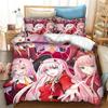 DARLING In the FRANXX Zero Two 02 Bedding Set Boys Girls Twin Queen Size Duvet Cover Pillowcase Bed Kids Adult
