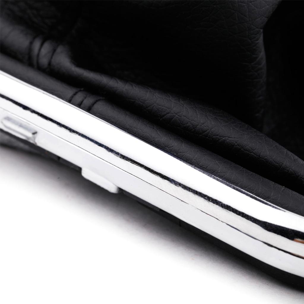 New 5 Speed Gear Shift Knob Gaitor Boot Black PU Leather Replacement for VW Golf Bora Jetta GTi MK4